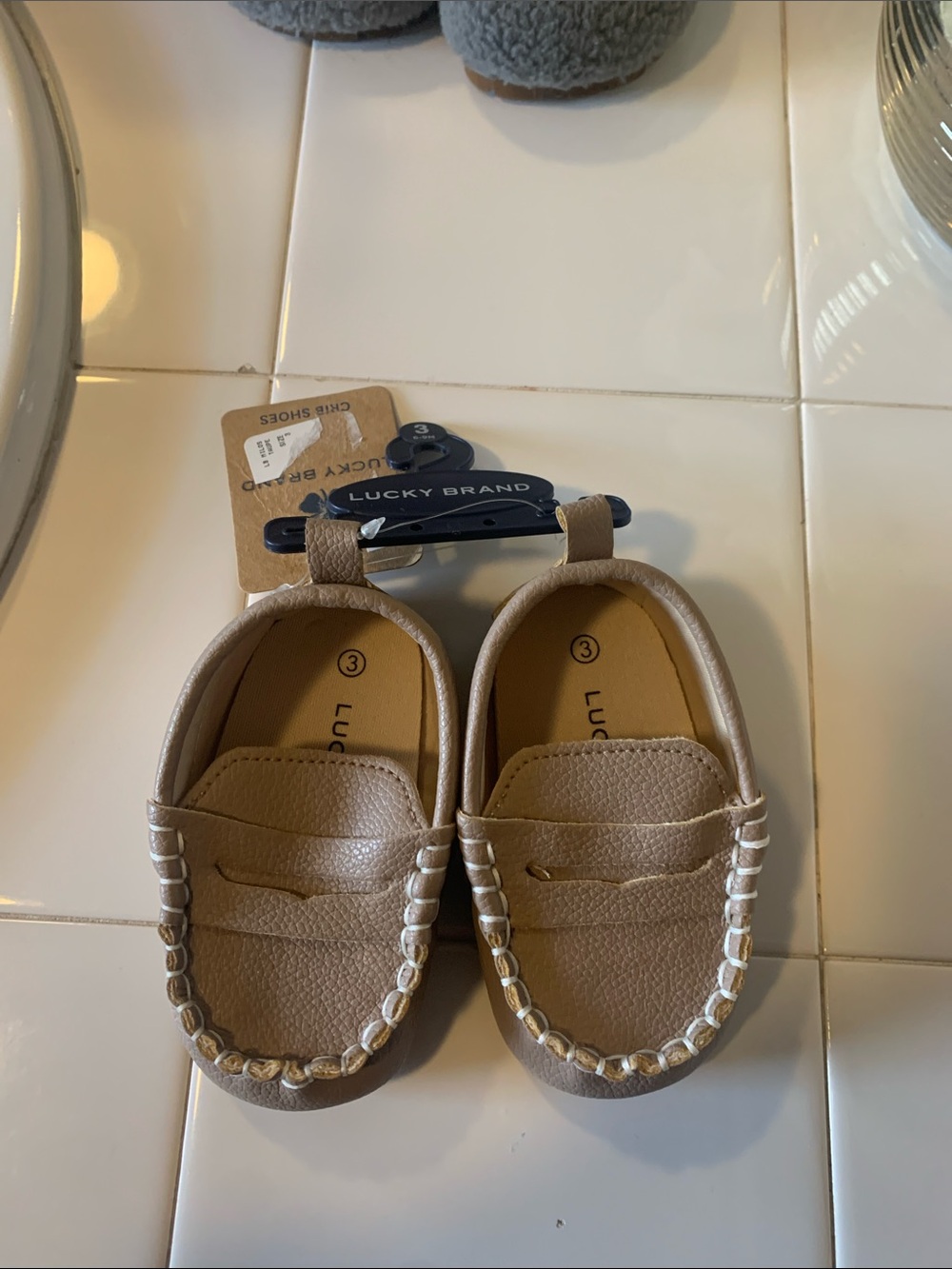 Lucky Brand Toddler Tan Moccasin Loafers